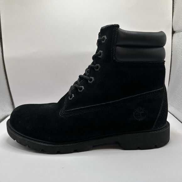 Timberland Womens Size 8.5 Black Suede Ankle Boots Waterproof Lace Up Comfort - Picture 3 of 16